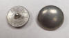 C17th Domed Pewter Button